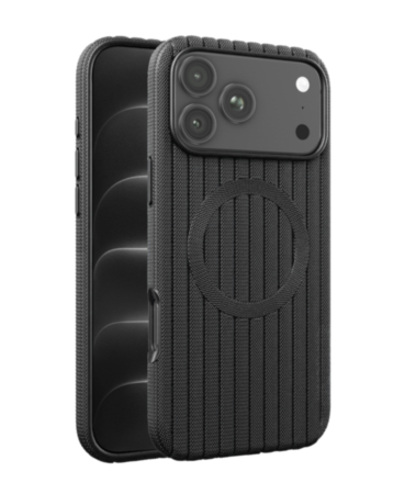 Vertical Line Texture MagSafe Case for iPhone 17 Pro Max / 18 Pro Max (BLACK) (Only Ground Shipping)