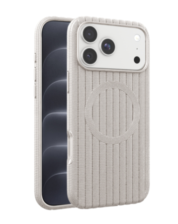 Vertical Line Texture MagSafe Case for iPhone 17 Pro Max / 18 Pro Max (WHITE) (Only Ground Shipping)