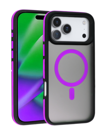 Bicolor Matte Magnetic Translucency Case for iPhone 17 Pro Max / 18 Pro Max (PURPLE) (Only Ground Shipping)