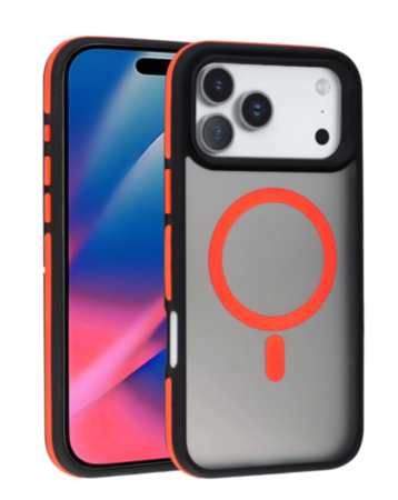 Bicolor Matte Magnetic Translucency Case for iPhone 17 Pro Max / 18 Pro Max (RED) (Only Ground Shipping)