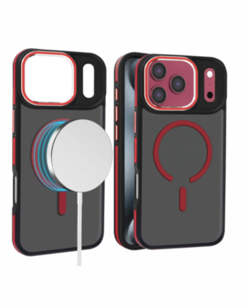 Slim Non-Slip Translucent Matte Wireless Charging Case (Red) for iPhone 17 Pro Max / 18 Pro Max (Only Ground Shipping)