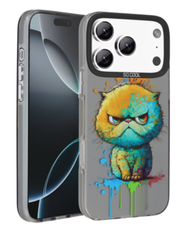 Animal Graffiti Design Wireless Charging Case for iPhone 17 Pro Max / 18 Pro Max (BLUE POWER MONSTER) (Only Ground Shipping)