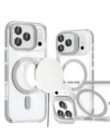 Thin Magnetic Clear Case with Camera Stand Kickstand (Clear) for iPhone 17 Pro Max / 18 Pro Max (Only Ground Shipping)