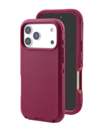 Heavy Duty Case for iPhone 17 Pro Max / 18 Pro Max (Burgundy) (Only Ground Shipping)
