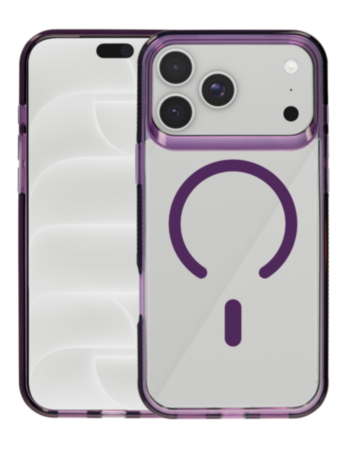 Magnetic Clear Case for iPhone 17 Pro Max / 18 Pro Max (PURPLE) (Only Ground Shipping)