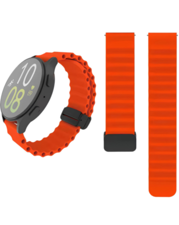 Silicone Marine Sport Strap Band for Galaxy Watch (22mm) (RED) (Only Ground Shipping)