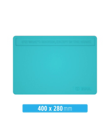 2UUL ST82 Heat Resisting Silicone Pad with Anti Dust Coating 400*280mm - BLUE (Only Ground Shipping)
