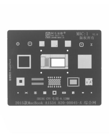 AMAOE BGA Reballing Stencil for MacBook MAC1 - 2015 A1534 (Not Returnable)