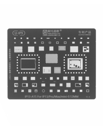 AMAOE BGA Reballing Stencil for iPhone 13 Series - 0.12mm (A15) (Not Returnable)