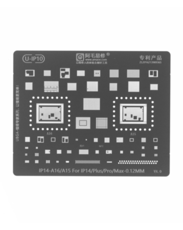 AMAOE BGA Reballing Stencil for iPhone 14 Series - 0.12mm (A16) (Not Returnable)