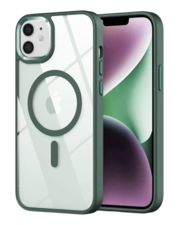 Shiny Magnetic Clear Cases - GREEN for iPhone 11 (Only Ground Shipping)