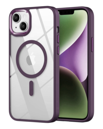 Shiny Magnetic Clear Cases - PURPLE for iPhone 11 (Only Ground Shipping)
