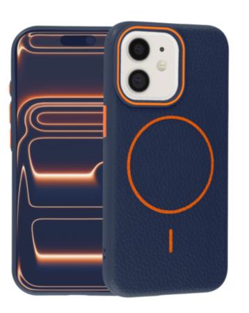 Magnetic Leather Soft Cases - BLUE & ORANGE for iPhone 11 (Only Ground Shipping)
