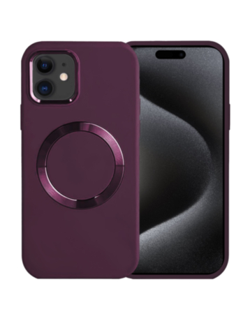 Soft Solid Silicone Case with Wireless Charging - PURPLE for iPhone 11 (Only Ground Shipping)