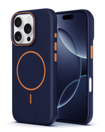 Magnetic Leather Soft Cases - BLUE & ORANGE for iPhone 11 Pro Max (Only Ground Shipping)