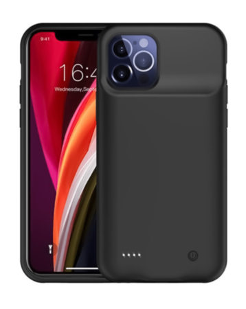 iPhone 12/12 Pro Portable Slim Protective Charging Case (3500 mAh) (BLACK) (Only Ground Shipping)
