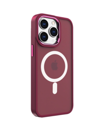 New Magnetic Wireless Charging Case (Burgundy) for iPhone 12 Pro Max (Only Ground Shipping)