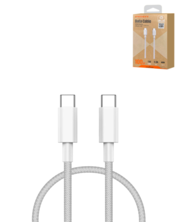 PISEN Vivid Series USB C-C Data Charging Cable (Gray) (100W) (3ft) (Only Ground Shipping)