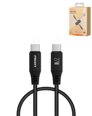 PISEN MagiPi Magloop USB C-C Fast Charging Cable (Black) (60W) (3ft) (Only Ground Shipping)