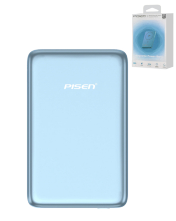 PISEN SleekVolt Wireless Power Bank (5000 mAh) (20W) (Blue) (Only Ground Shipping)