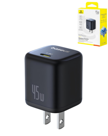 BASEUS PicoGo GaN USB-C Charger (45W) (BLACK) (Only Ground Shipping)