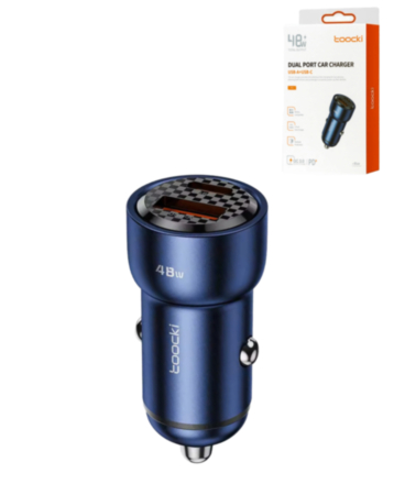 Toocki PD USB C+A Car Charger (BLUE) (48W) (Only Ground Shipping)