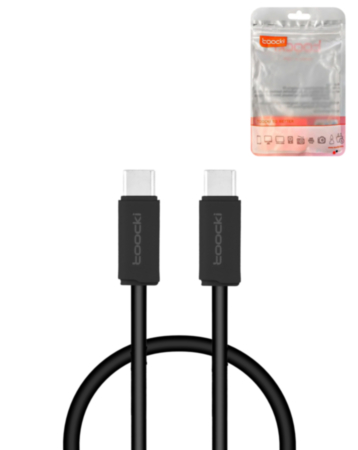 Toocki TPE USB C-C Super Fast Charging Data Cable (3ft) (100W) (BLACK) (Only Ground Shipping)
