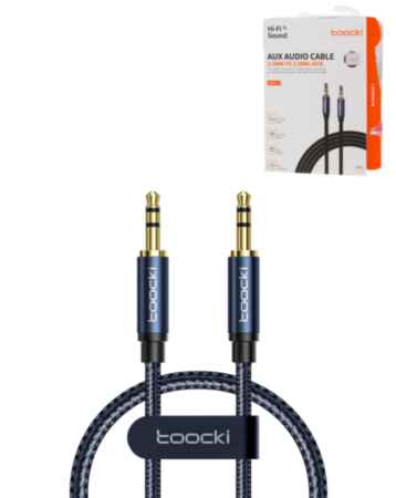 Toocki AUX-AUX Cable (3ft) (BLUE) (Only Ground Shipping)