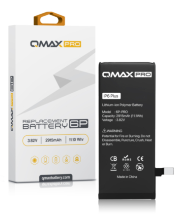 QMAX Pro Replacement Battery for iPhone 6 Plus (2915 mAh) (Only Ground Shipping)