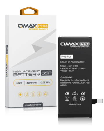 QMAX Pro Extended Capacity Replacement Battery for iPhone 6S Plus (3500 mAh) (Only Ground Shipping)