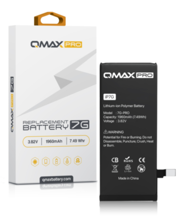 QMAX Pro Replacement Battery for iPhone 7 (1960 mAh) (Only Ground Shipping)