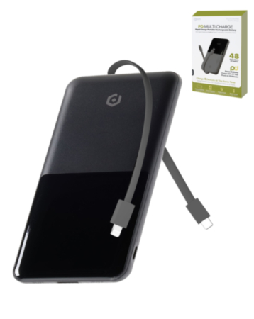POMGEAR PD Multi Charge Portable Powerbank with Digital Display (BLACK) (10000mAh) (Only Ground Shipping)