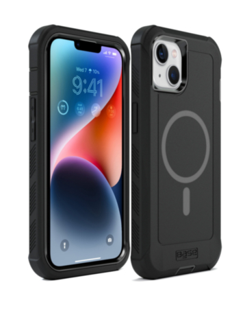 xBase by PowerPeak Boulder Heavy Duty MagSafe Protective Case for iPhone 15 (Black) (Only Ground Shipping)