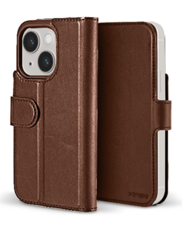 xBase Folio Exec Wallet Case for iPhone 15 (BROWN) (Only Ground Shipping)