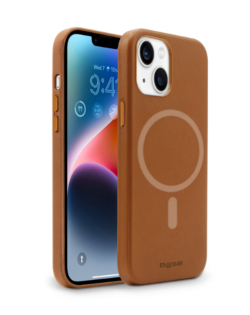 xBase Vegan Leather MagSafe Compatible Case for iPhone 15 (BROWN) (Only Ground Shipping)
