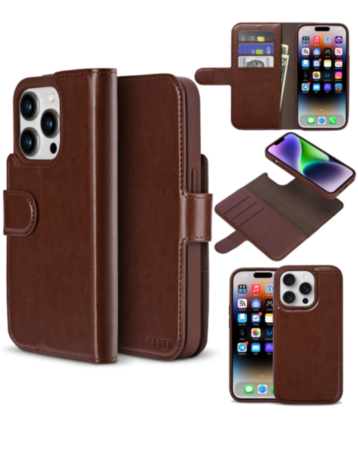 xBase by PowerPeak Folio Exec Wallet Case with MagSafe for iPhone 16 Pro - (BROWN) (Only Ground Shipping)