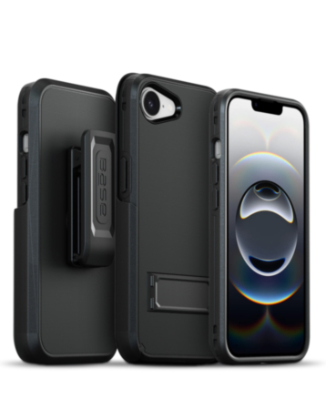 xBase Duraclip Series Combo Case MagSafe Belt Clip Holster for iPhone 16e / 17e (BLACK) (Only Ground Shipping)