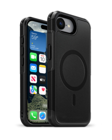 xBase ProTech MagSafe Compatible Rugged Armor Protective Case for iPhone 16e / 17e (BLACK) (Only Ground Shipping)