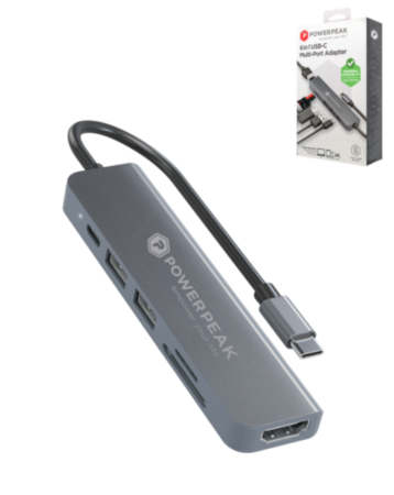 PowerPeak 6 in 1 USB C to HDMI Splitter (Only Ground Shipping)