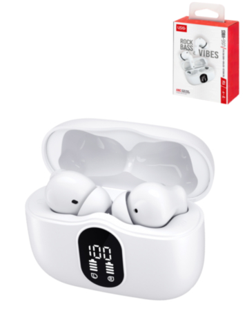 Urban by PowerPeak Sound Gear Vibes Wireless Bluetooth Earbuds with ANC/ENC (WHITE) (Only Ground Shipping)