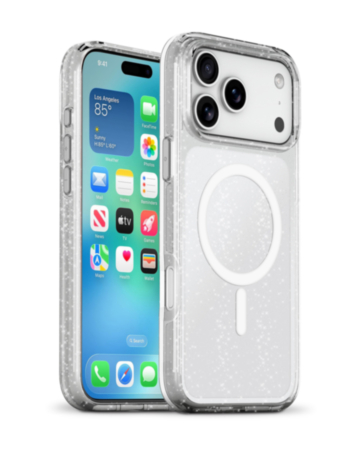 xBase by PowerPeak Sparkleline Series MagSafe Case (Silver) for iPhone 17 (Only Ground Shipping)