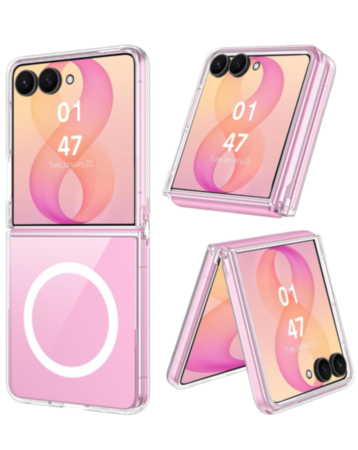 xBase by PowerPeak Wireless Charging Case (Full Bottom Close) (Clear) for Galaxy Z Flip 8 (Only Ground Shipping)
