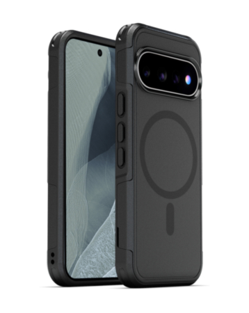 xBase by PowerPeak ProTech MagSafe Compatible Rugged Armor Protective Case (Black) for Google Pixel 9 / 10 / 10 Pro / 11 / 11 Pro (Only Ground Shipping)