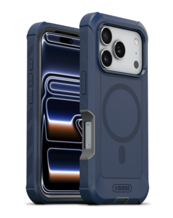 xBase by PowerPeak Boulder Heavy-Duty MagSafe Protective Case for iPhone 17 Pro Max / 18 Pro Max (Blue) (Only Ground Shipping)