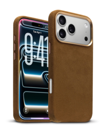 xBase by PowerPeak Suede MagSafe Case (Brown) for iPhone 17 Pro Max / 18 Pro Max (Only Ground Shipping)