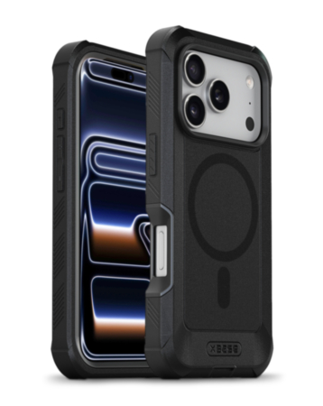 xBase by PowerPeak Boulder Heavy Duty MagSafe Protective Case (Black) for iPhone 17 Pro / 18 Pro (Only Ground Shipping)