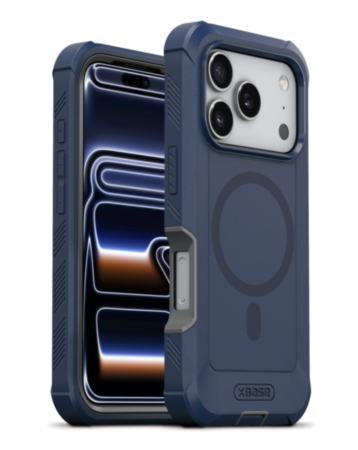 xBase by PowerPeak Boulder Heavy Duty MagSafe Protective Case (Blue) for iPhone 17 Pro / 18 Pro (Only Ground Shipping)