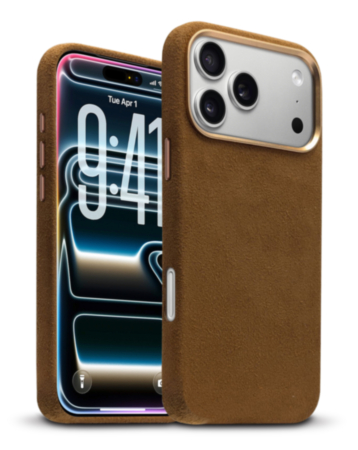 xBase by PowerPeak - Suede MagSafe Case for iPhone 17 Pro / 18 Pro - (Brown) (Only Ground Shipping)