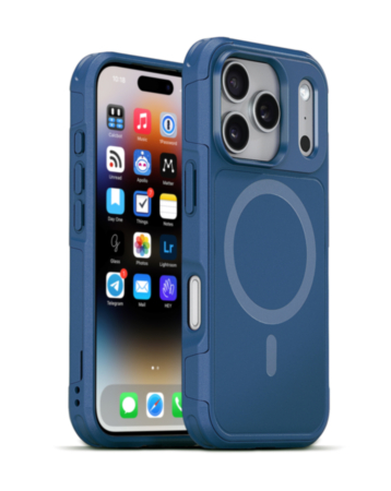 xBase by PowerPeak ProTech MagSafe Compatible Rugged Armor Protective Case (Blue) for iPhone 17 Pro / 18 Pro (Only Ground Shipping)