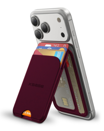 xBase by PowerPeak MagWallet Stand (Burgundy) (RFID Blocking) (Only Ground Shipping)